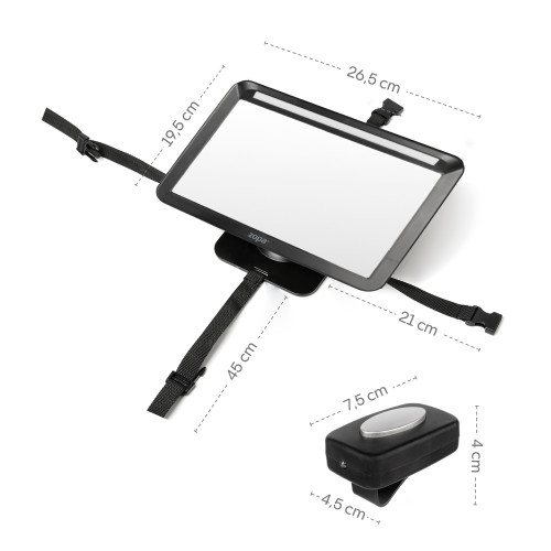 Zrkadlo s LED osvetlením Deluxe, Black