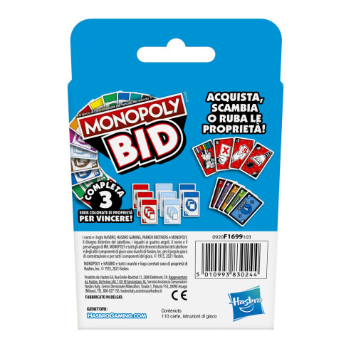 Kartová hra Monopoly Bid – väčšia berie
