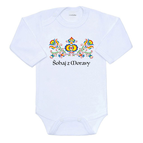 Detské body s potlačou Ľudový vzor Šohaj z Moravy New Baby