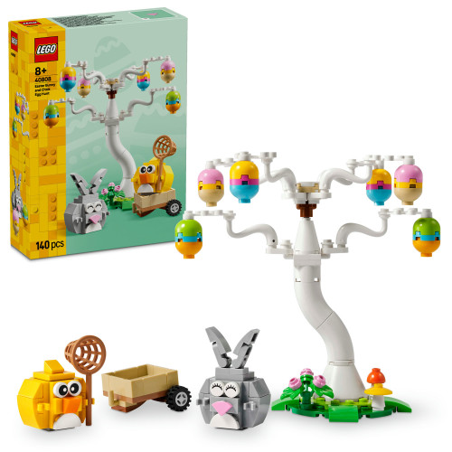 Veľkonočný zajačik, kuriatko a zber vajíčok Lego