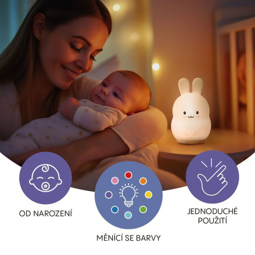 Silikónová LED nočná lampička veľ. M Zopa