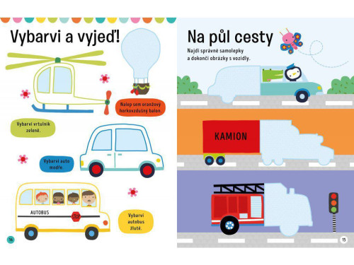Veľké samolepky pre malé ruky Silné stroje