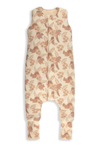 Celoročný spací vak s nohavicami Vintage Animals Sleepee Almond/Cream