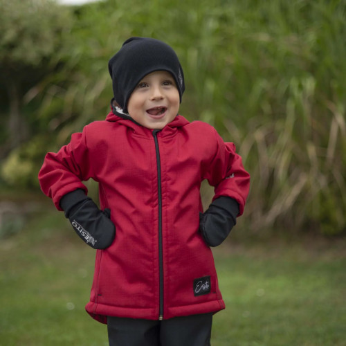 Detská zimná softshellová bunda s baránkom Lamb Red Esito