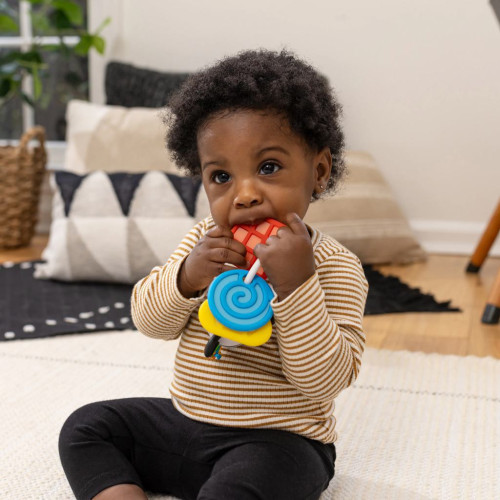 Hryzátko s hrkálkou zebra Zen ™ Shake-a-Shape bez Bpa 0 m+ Baby Einstein