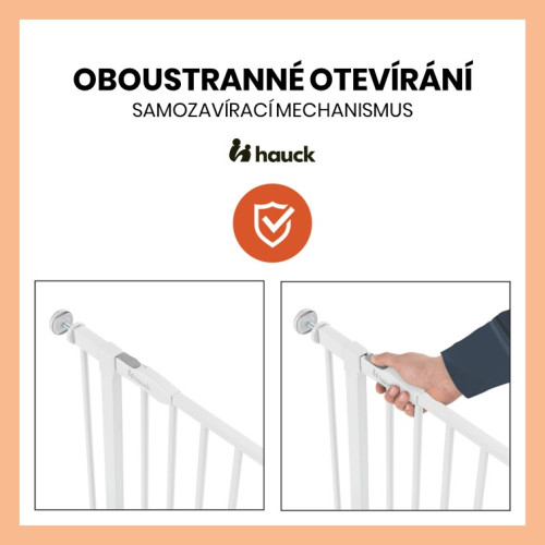 Zábrana Open N Stop 2 Set 75-80 cm + nadstavec 9 cm White Hauck