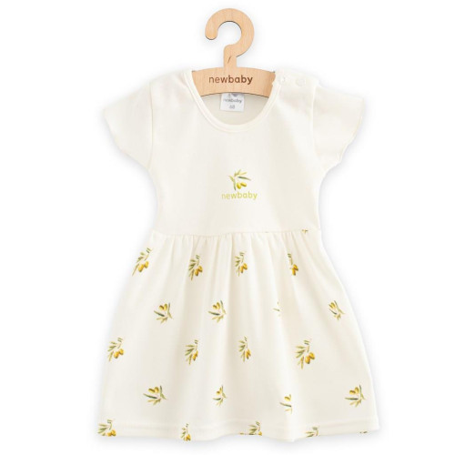 Dojčenské šaty z organickej bavlny s krátkym rukávom New Baby Olivy