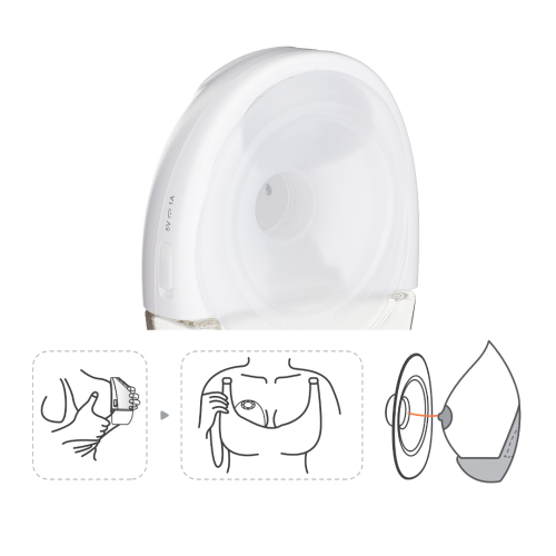 Odsávačka materského mlieka elektrická handsfree Gaia Petite & Mars