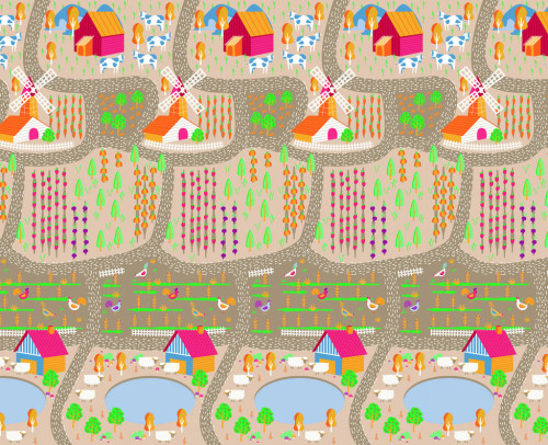 Hracia podložka PLAY MAT XXL 200x180 cm FARM-CITY Asalvo