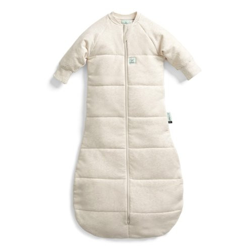 Vrece na spanie s rukávmi org. bavlna Jersey Oatmeal Marle 3,5 tog Ergopouch