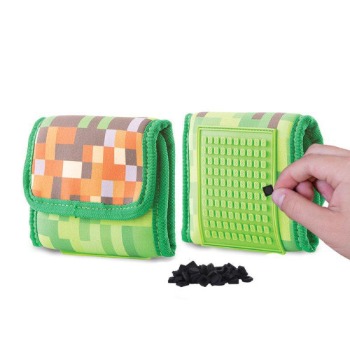 Peňaženka Minecraft látková so silikónovým panelom + pixely