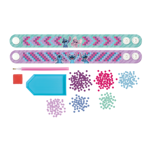 Diamantové maľovanie Stitch - výroba náramkov 2 ks