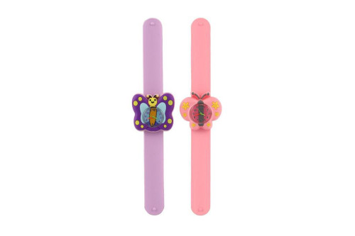 Hodinky detské samonavíjací motýľ silikón 22 cm
