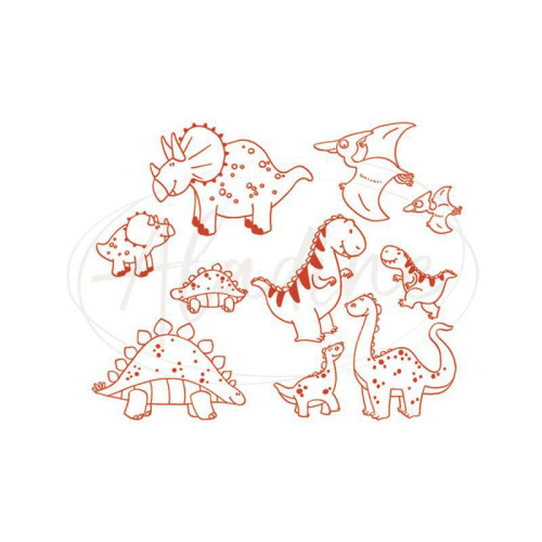 Detské pečiatky s príbehom Aladine Stampo MINOS, 10 ks - Dinosaury