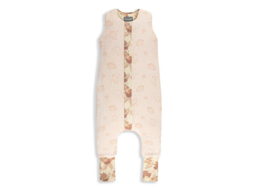 Celoročný spací vak s nohavicami Vintage Animals Sleepee Almond/Cream