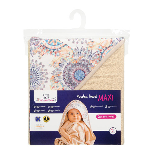 Detská osuška s kapucňou Maxi print 100 x 100 cm Babymatex