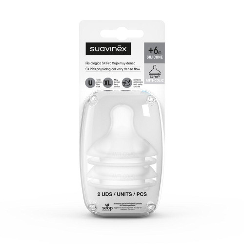 Suavinex Cumlík širokohrdlý okrúhly Silikón UNI 2 ks