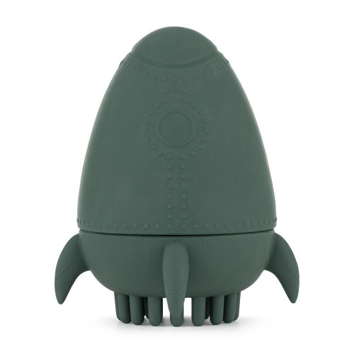 Hračka silikónová do vody s kefkou Splashy Rocket 6 m+ Petite&Mars