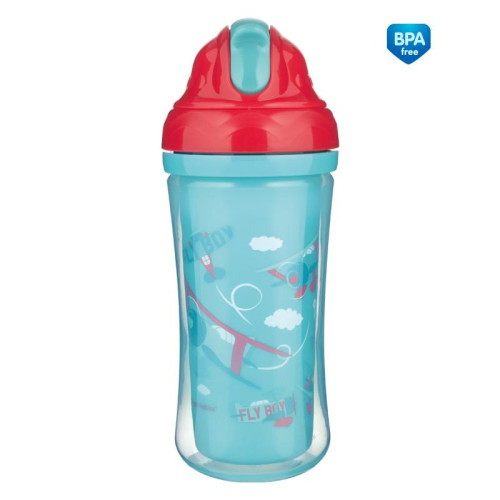 Športová fľaša so silikónovou slamkou 260 ml