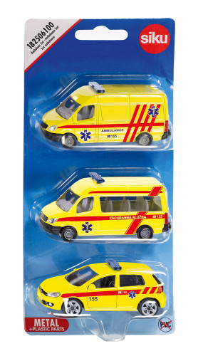 Ambulancia sada 3 áut česká verzia Siku