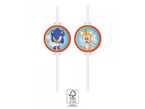 Slamky papierové EKO - Sonic 4 ks