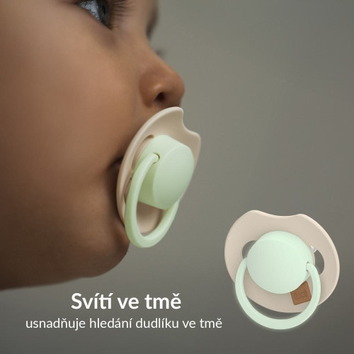 Cumlík svietiaci silikónový dynamický Prime 6-18 m 2 ks Ivory/Blush Lovi