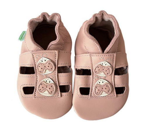 Kožené capáčky sandálky Barefoot Vel. L (12-18 mes.) Hopi Hop