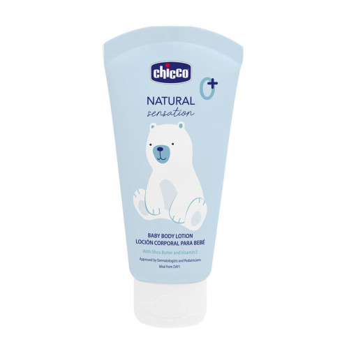 Mlieko telové Natural Sensation s bambuckým maslom a vitamínom E 150 ml, 0 m+ Chicco
