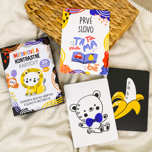 Míľnikové a kontrastné kartičky 2v1 Edukid