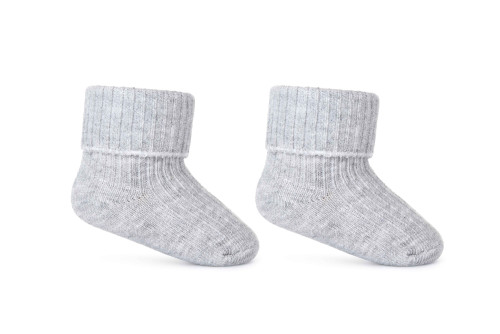 Dojčenské ponožky vyhrňovacie sv. šedé Be Snazzy