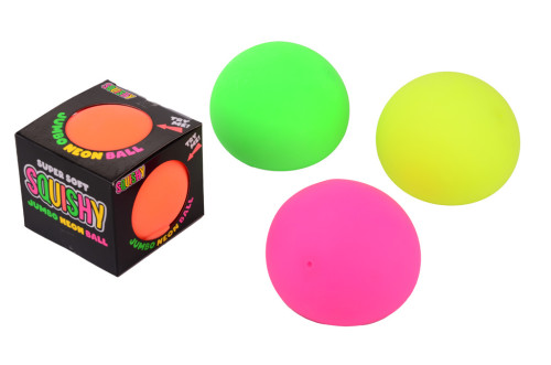 Stláčacia loptička Jumbo neón 10 cm