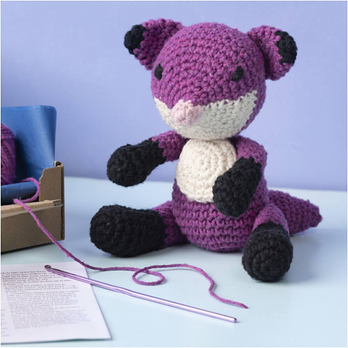 Súprava na háčkovanie líška Amigurumi