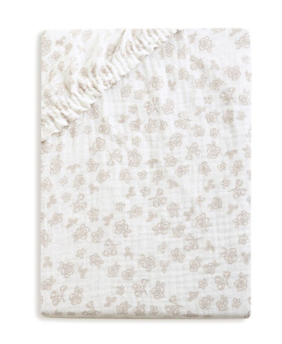 Mušelínové prestieradlo Dizajn s gumou 60 x 120 cm BabyMatex