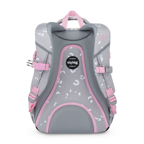 Študentský batoh Oxy Scooler Grey geometric OxyBag