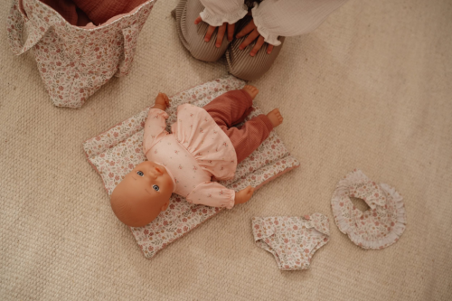 Prebaľovacia taška pre bábiky Soft Flowers Little Dutch