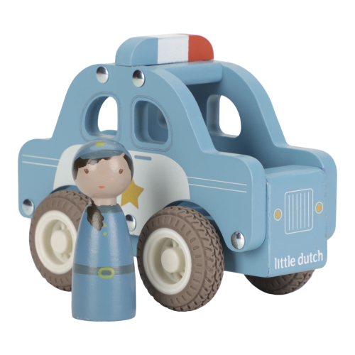 Policajné auto drevené Little Dutch