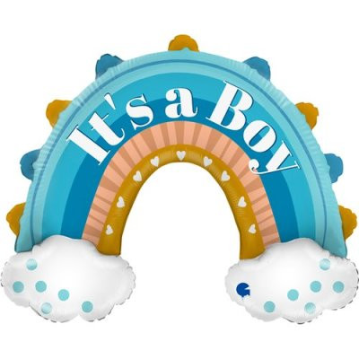 Dúha It´s a boy modrá 31"/79cm fóliový balónik nafukovací
