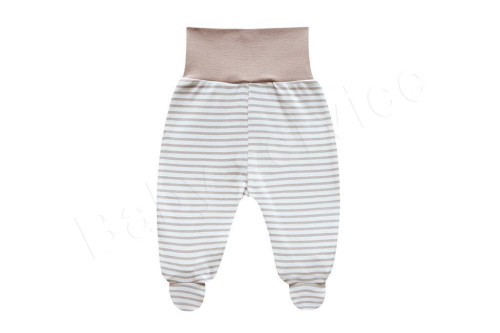 Dojčenské polodupačky bavlna béžový prúžok Baby Service