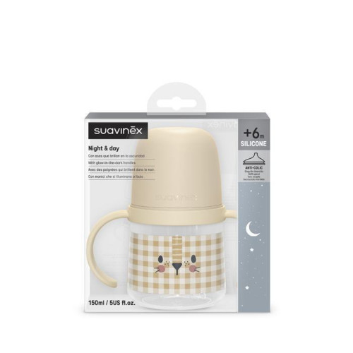 Prvá fľaša s uškami Deň/noc Suavinex 150 ml