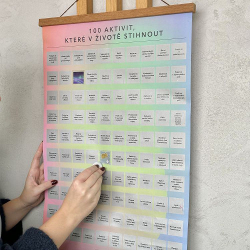 Stierací plagát - 100 aktivít, ktoré v živote stihnúť