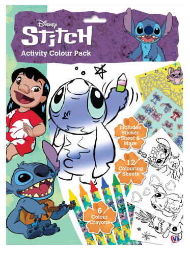 Lilo a Stitch pracovné listy s farbami