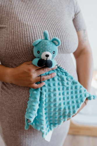 Zaspávač babyted hryzátko, hrkálka plyš 25x25 cm 0 m+
