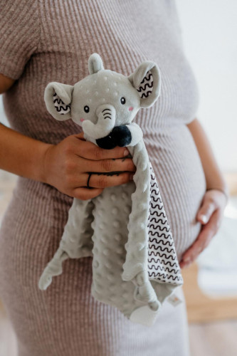 Zaspávač babyted hryzátko, hrkálka plyš 25x25 cm 0 m+