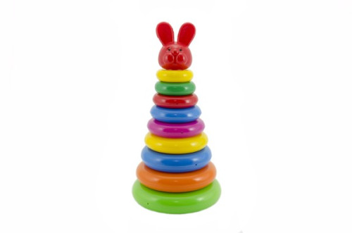Skladačka pyramída s krúžkami plast 28 cm
