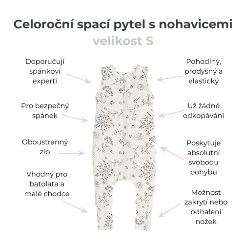 Celoročný spací vak s nohavicami Green Forest Sleepee