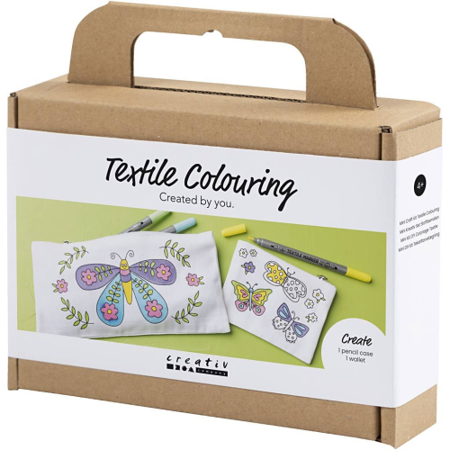 Kreatívna súprava Mini Craft Kit Textile Colouring Butterflies Creativ Company