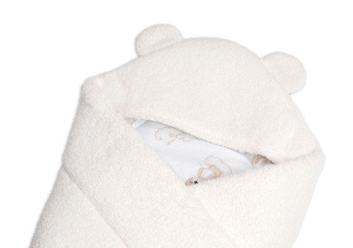 Baránková zavinovačka s kapucňou bavlna/baránok Teddy