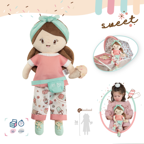Plyšová bábika Sweet 20148 36 cm DeCuevas