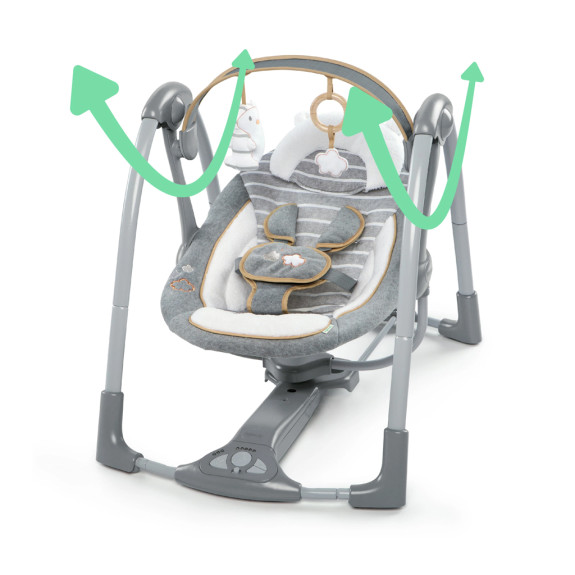 Cestovná hojdačka s melódiou Bella Teddy™ 0 m+ do 9 kg Ingenuity