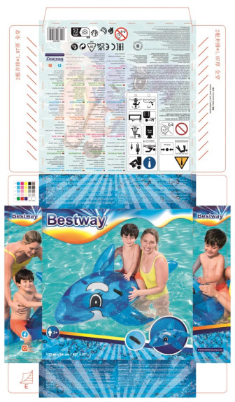 Nafukovacia veľryba s úchytmi 1,57 m x 94 cm Bestway